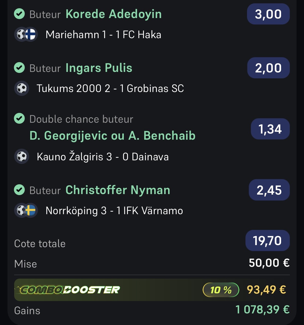 Preuve gain 71
