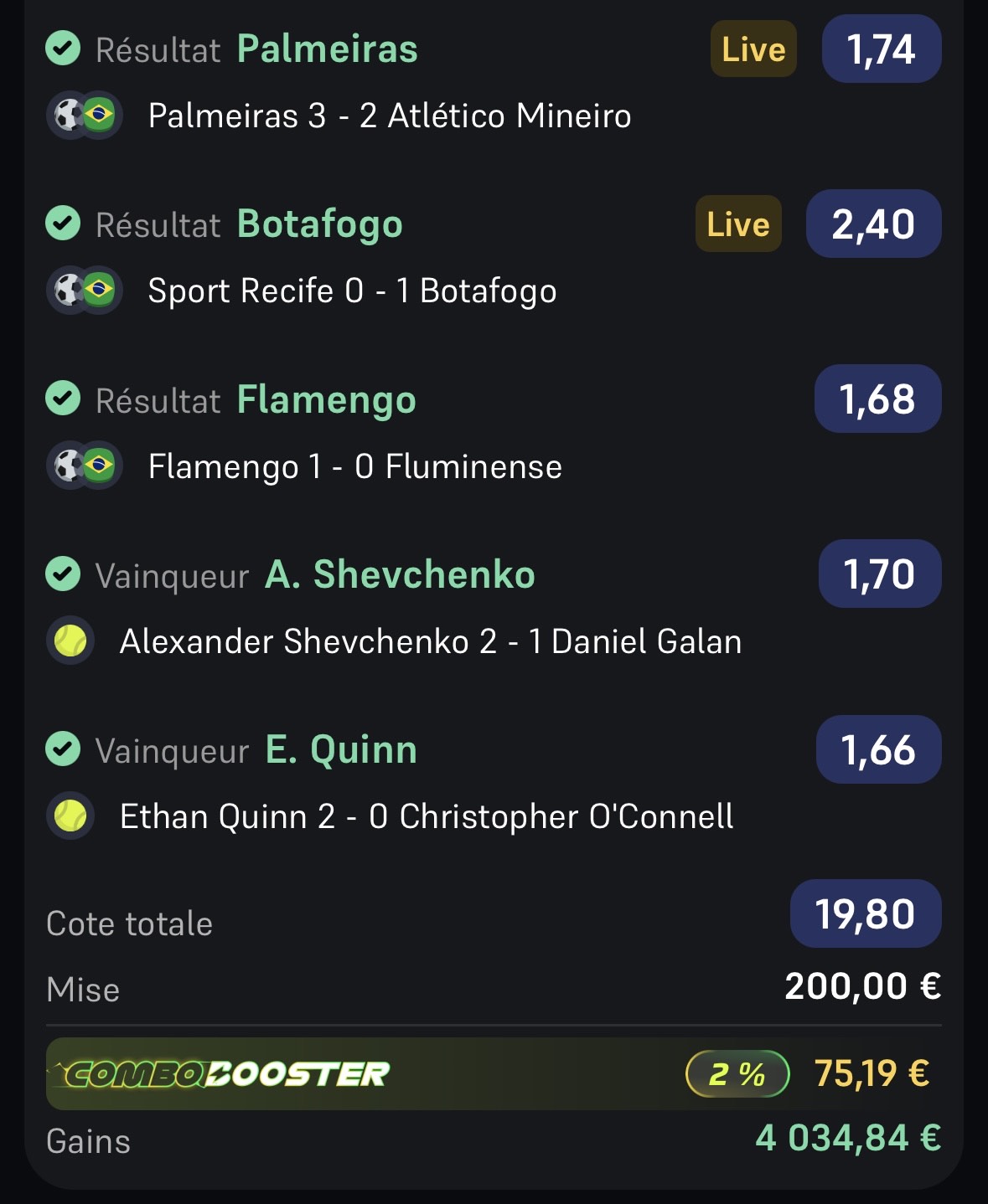 Preuve gain 73